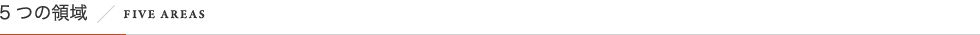 5つの領域／FIVE AREA